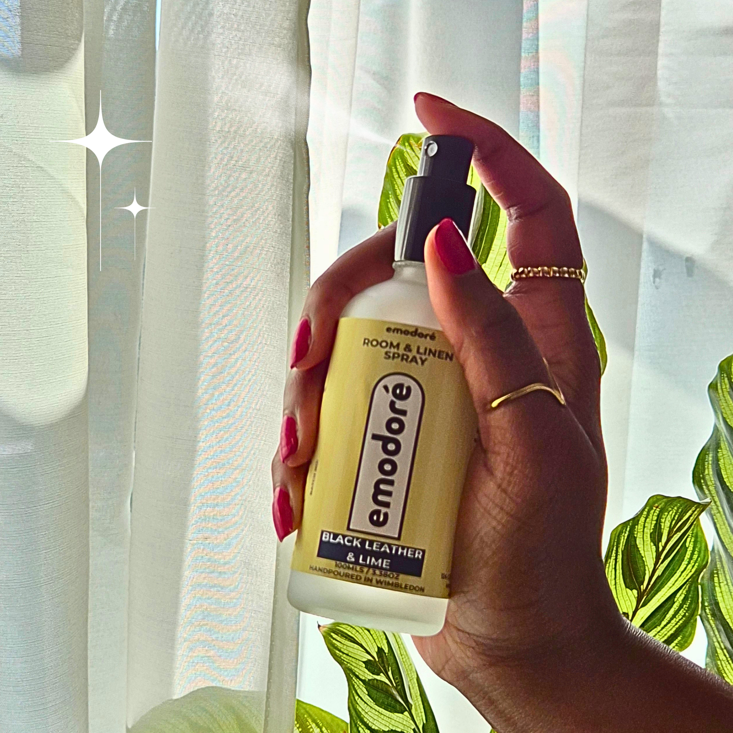 Black Leather & Lime Room & Linen Spray