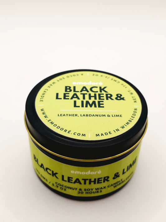 Black Leather & Lime 8oz Candle